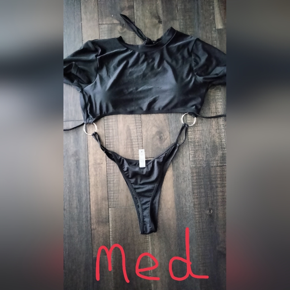 SHEIN Black Two-Piece Swimsuit